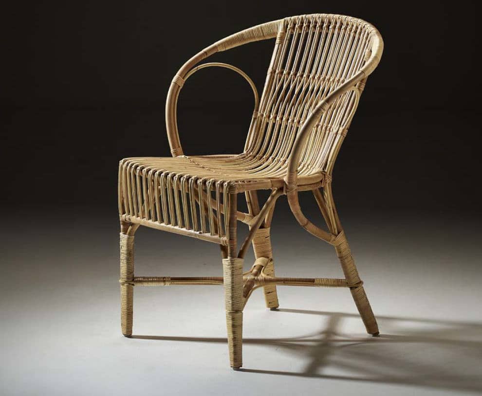 Rattan armchair by R Wagner