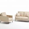 Cream couloured armchair and sofa