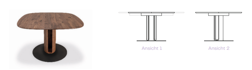 Hana RODAM table in solid wood