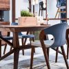 Walnut designer dining chair