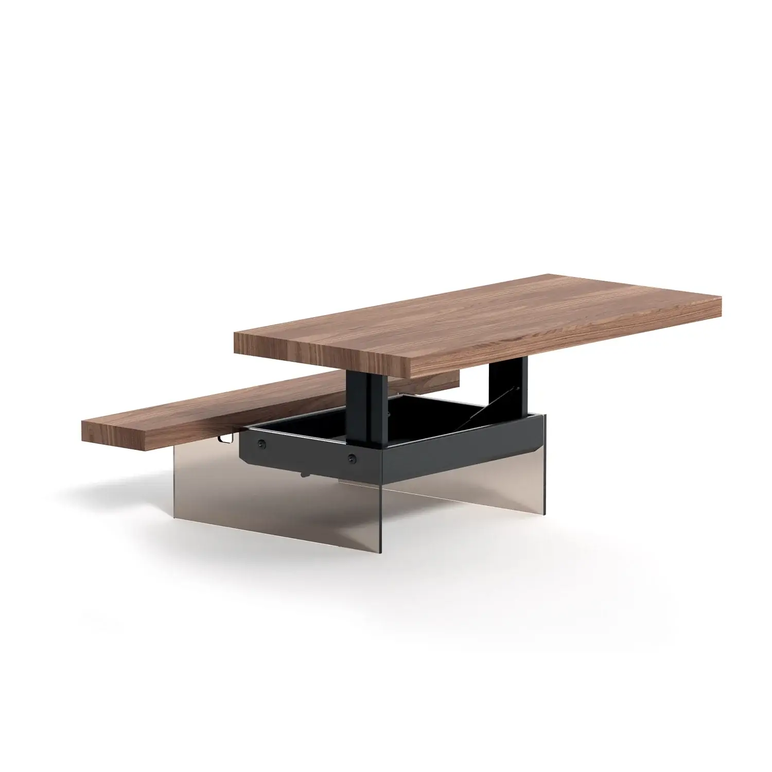 Marko table raised with the upper tabletop extended