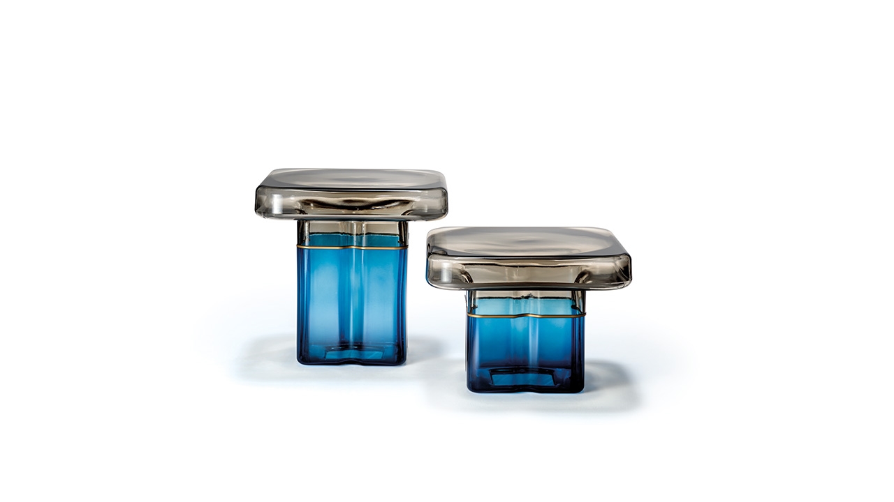 Designer coffee table in Murano glass by Tulczinsky 11