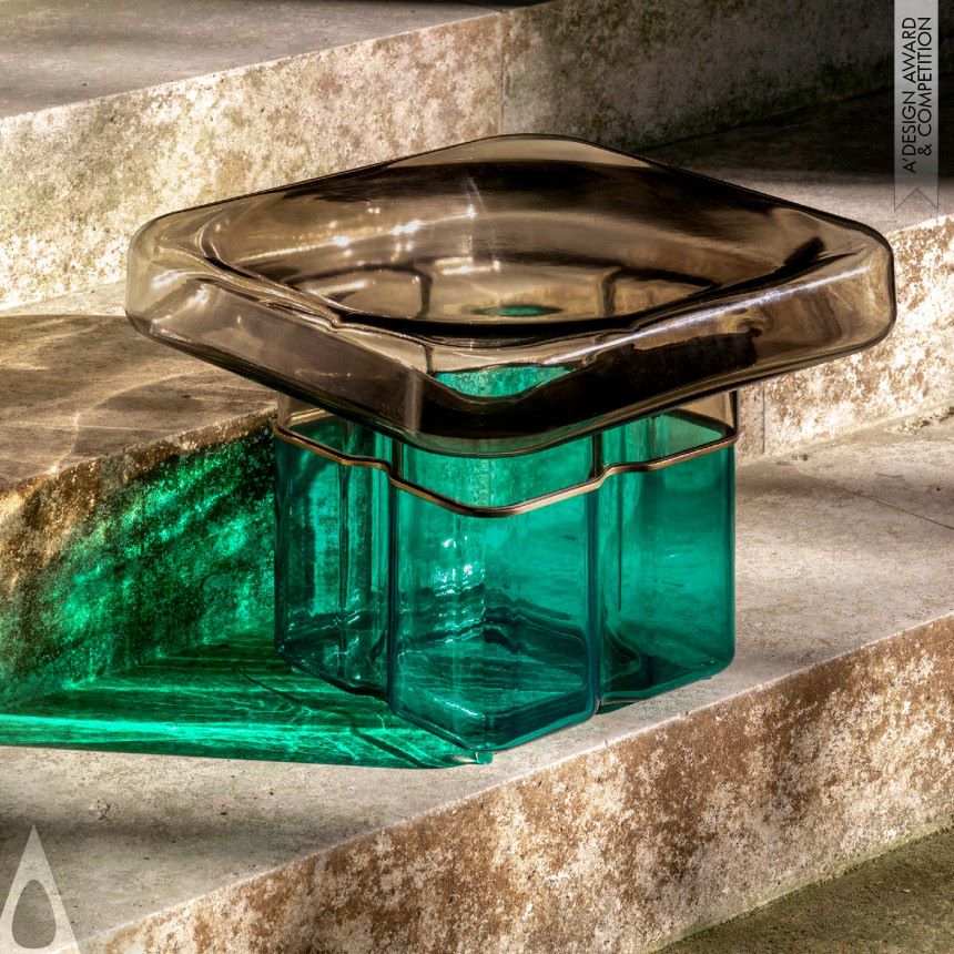 Murano glass coffee table by designer Tulczinsky 6