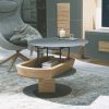 Coffee table with lift-top in solid oak