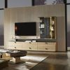 Designer tv and entertainment unit in solid walnut wood 7