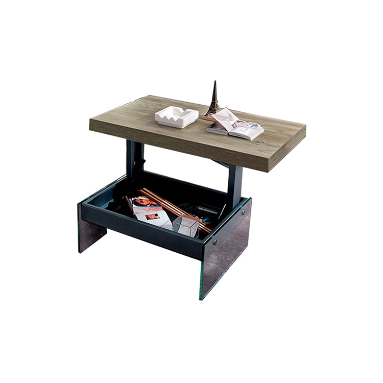 Lugano raised coffee table with laptop and open storage 2
