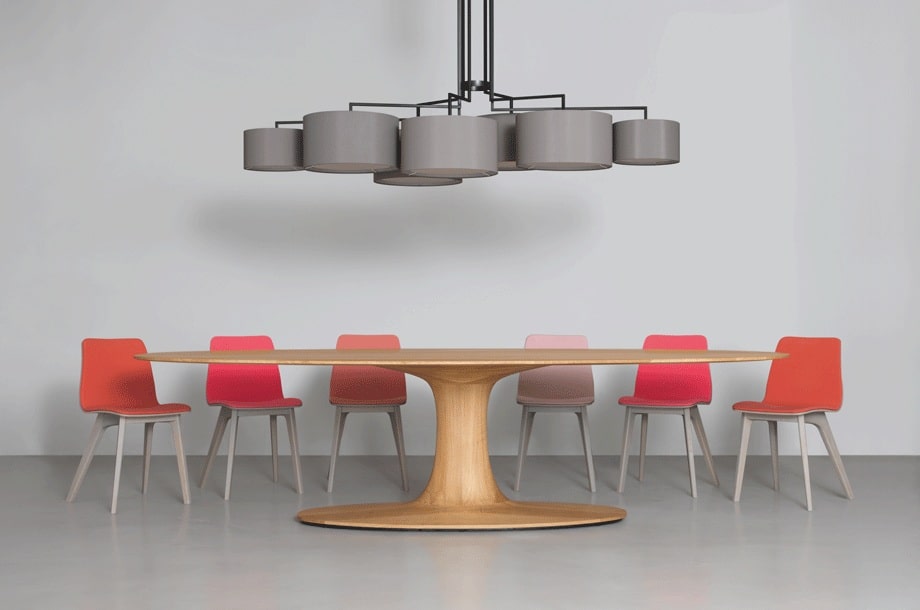 Oval table Platine in solid wood German design 3