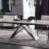 Extendable ceramic dining table by Andrea Lucatello