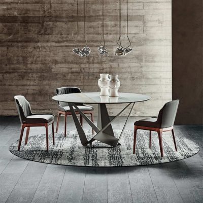 High end dining table skorpio keramik round