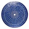 Round mosaic table midnight blue