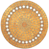 Round mosaic table yellow mustard