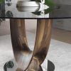 Designer Italian table in solid walnut