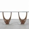 Designer Italian solid walnut table