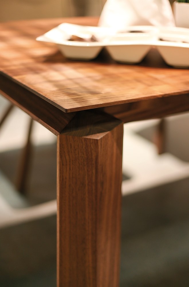 Luxury designer solid walnut dining table 1