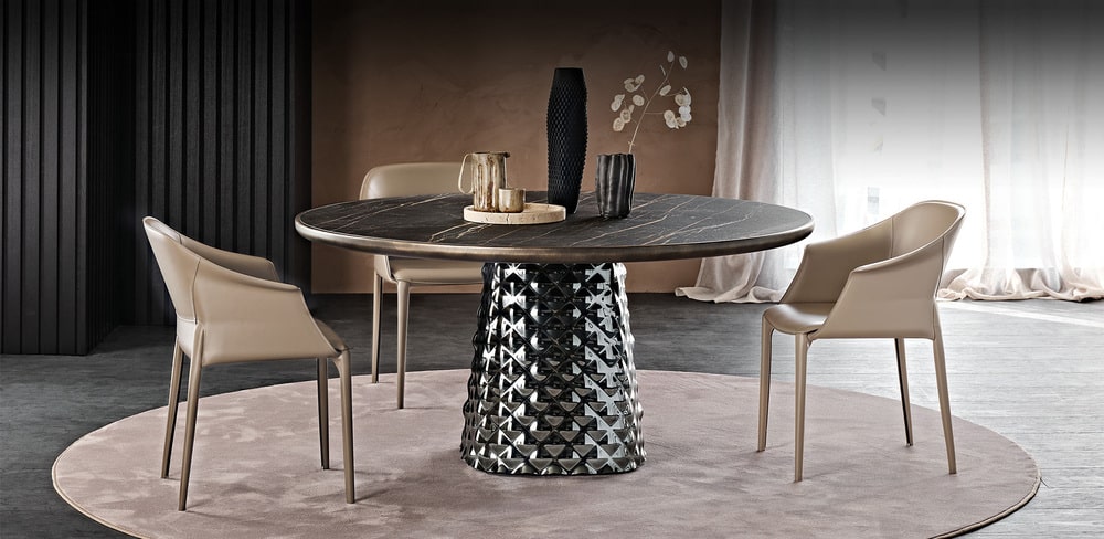 Ceramic round dining table deals