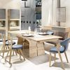 Oak designer table and modern dining set cabinet and highboard