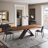 High-end wood extendable dining table