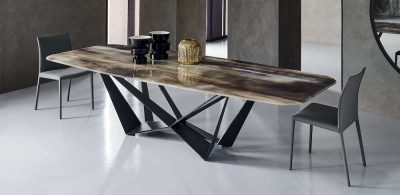 High end dining table skorpio crystalart