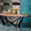 Solid walnut dining table designed by Andrea Lucatello