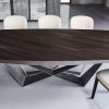 Modern solid wood table designed by Andrea Lucatello