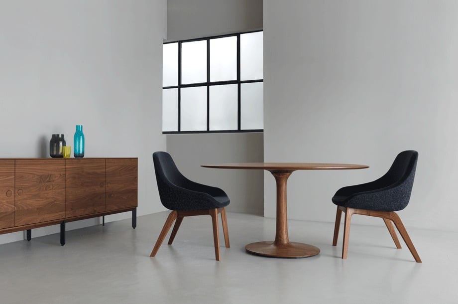 Round table Platine in solid wood German Design 1