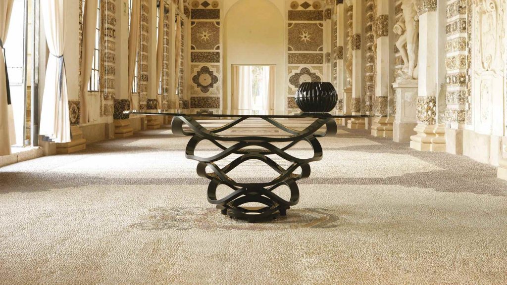 Top-of-the-range designer glass table NEOLITICO