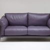 Luxury designer sofa in purple leather