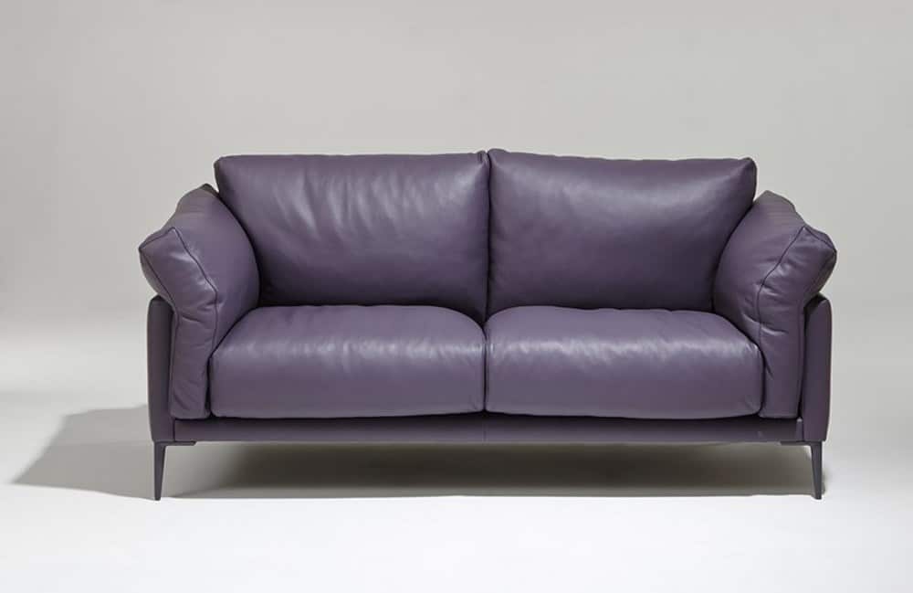 Beaubourg Leather Sofa Purple, Purple Leather Couches