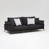 Dark grey fabric designer sofa