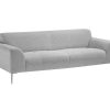 Light grey fabric designer sofa made in France 2