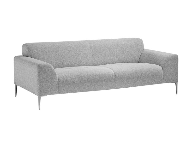 Light grey fabric designer sofa made in France 2
