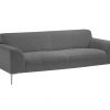 Dark grey fabric designer sofa made in France