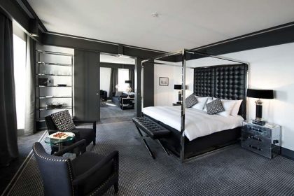 Dormitorio lujoso en un hotel de alto nivel Dormitorio lujoso en un hotel de alto nivel