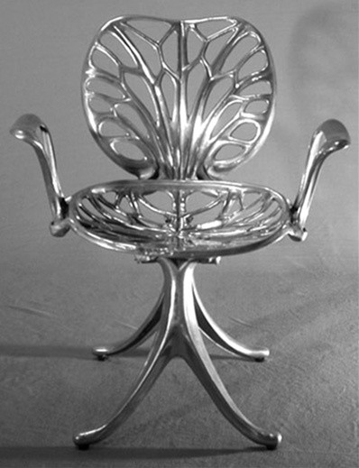 Fauteuil Nervure Quasar Khanh chaise design en fonte d’aluminium importation du Vietnam