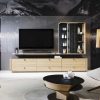 Designer tv and entertainment unit in solid walnut wood 5