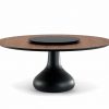 wood round table