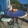 Mosaic table outdoor dining 120 cm