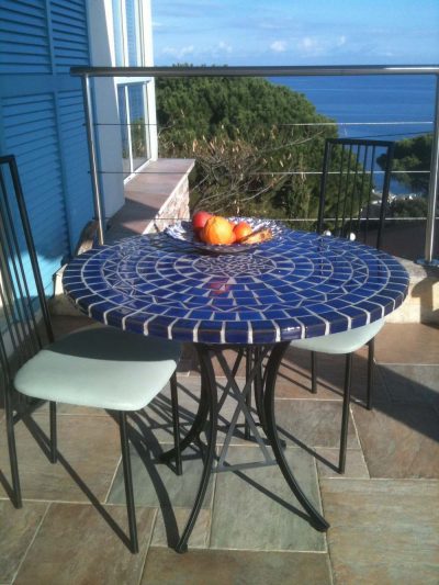 Mosaic table outdoor dining